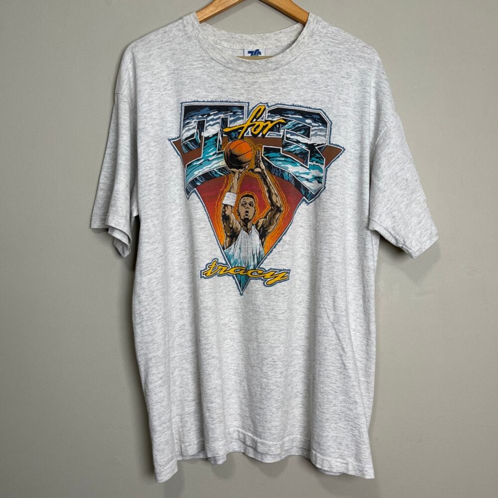 Vintage JSC sportswear inc. Tracy Murry Fan Club gray t-shirt men's XL - Picture 1 of 10
